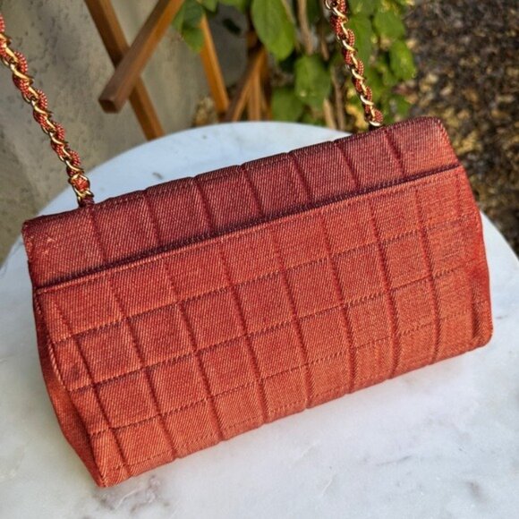 Chanel Vintage Denim Chocolate Bar Quilt Single Flap Shoulder Bag - Picture 6 of 16